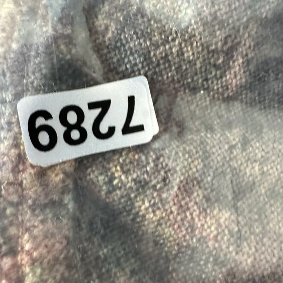 Et Lois Top Shirt Womens Small Multicolor Floral Art Brushed Knit Boxy Oversized - Picture 9 of 9